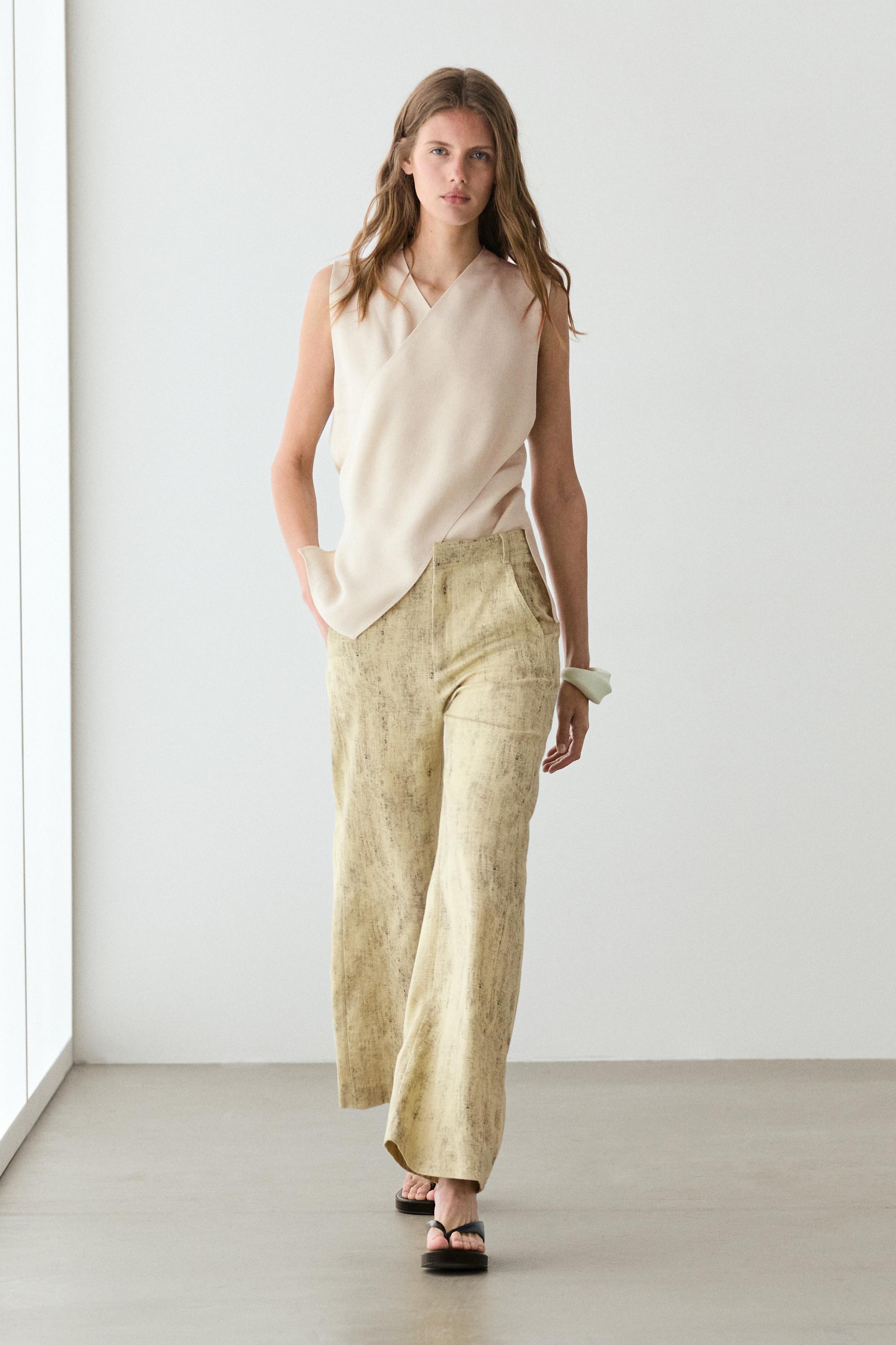 Pantalon en ramie mélangée